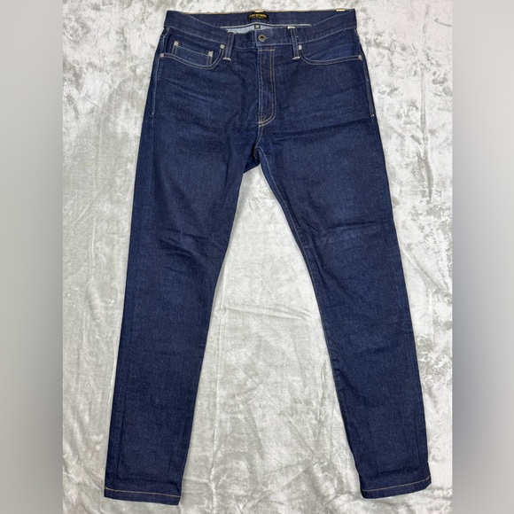 Flint And Tinder Men's Selvedge Blue Jeans Slim Dark Wash 32 x 31 Made in USA